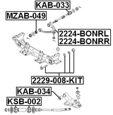 2229-008-KIT - REPAIR KIT, CAMBER ADJUSTING ECCENTRIC BOLT