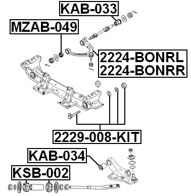 2229-008-KIT - REPAIR KIT, CAMBER ADJUSTING ECCENTRIC BOLT