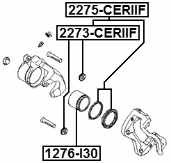 2273-CERIIF - FRONT BRAKE CALIPER SLIDE PIN BOOT