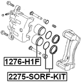 2275-SORF-KIT - FRONT BRAKE CALIPER REPAIR KIT (FOR ONE PISTON)