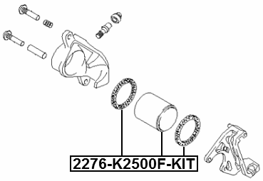 2276-K2500F-KIT - REPAIR KIT, FRONT CALIPER PISTON D60.5
