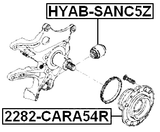 2282-CARA54R - REAR WHEEL HUB