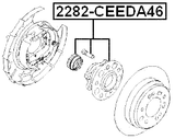 2282-CEEDA46 - REAR WHEEL HUB