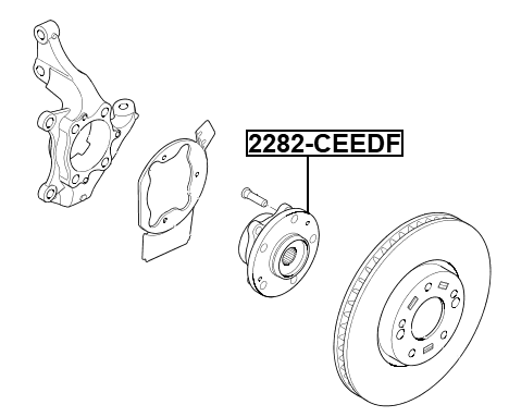 2282-CEEDF - FRONT WHEEL HUB