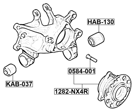2282-NQ52WDRM - REAR WHEEL HUB