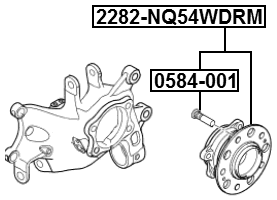 2282-NQ54WDRM - REAR WHEEL HUB