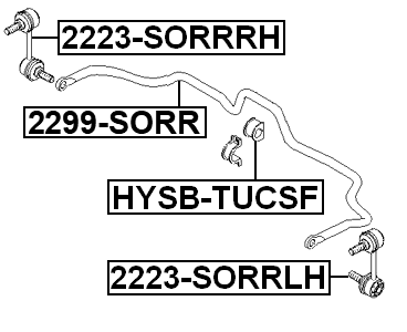 2299-SORR - STABILIZER REAR D22.4