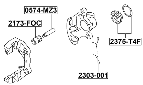2303-001 - ANTI-RATTLE SPRING, DISC BRAKE PADS
