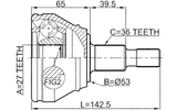 2310-033 - OUTER CV JOINT 27X53X36