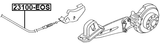 23100-EOS - PARKING BRAKE CABLE