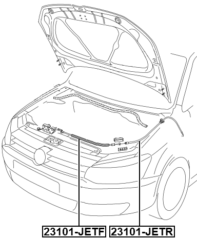 23101-JETF - CABLE ASSEMBLY HOOD LOCK CONTROL