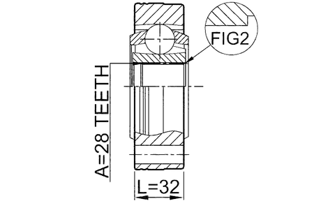 2311-8103 - INNER CV JOINT 28X108