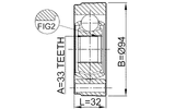 2311-GV - INNER CV JOINT 33X94
