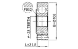 2311-T5 - INNER CV JOINT 28X108