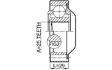2311-TOUARFSHA - PROPSHAFT CV JOINT 25X75.7