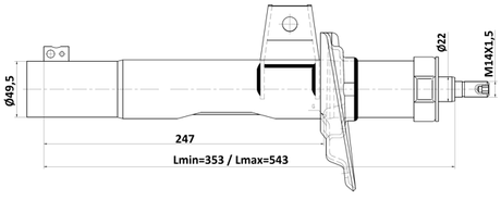 23110-003F - FRONT SHOCK ABSORBER GAS.TWIN TUBE