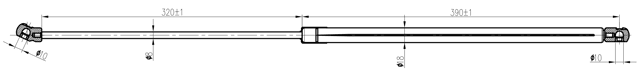 23117-003 - BONNET GAS STRUT L729/240N