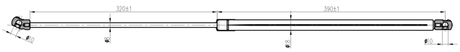 23117-003 - BONNET GAS STRUT L729/240N