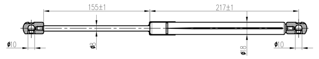 23117-004 - BONNET GAS STRUT L390/360N