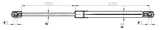 23117-004 - BONNET GAS STRUT L390/360N