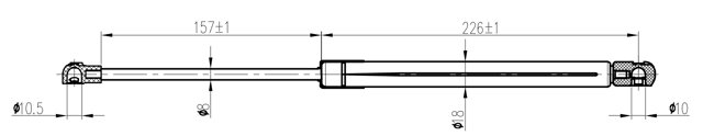 23117-005 - BONNET GAS STRUT L402/460N