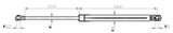 23117-005 - BONNET GAS STRUT L402/460N