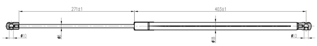 23117-006 - BONNET GAS STRUT L692/380N