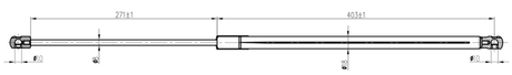 23117-006 - BONNET GAS STRUT L692/380N