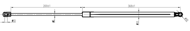 23117-009 - BONNET GAS STRUT L655/320N