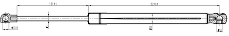 23117-010 - BONNET GAS STRUT L361/540N
