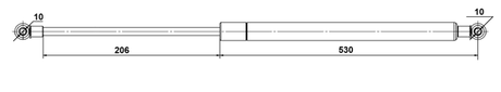 23117-011 - BOOT GAS STRUT L755/1130N