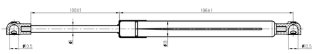 23117-015 - BOOT GAS STRUT L315/550N