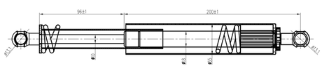 23117-017 - BOOT GAS STRUT L317/1820N