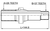 2312-TRANST5RH - AXLE HALF SHAFT RIGHT 37X144.8X26