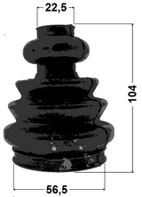 2315-T5RH - BOOT INNER CV JOINT KIT 56.5X104X22.5