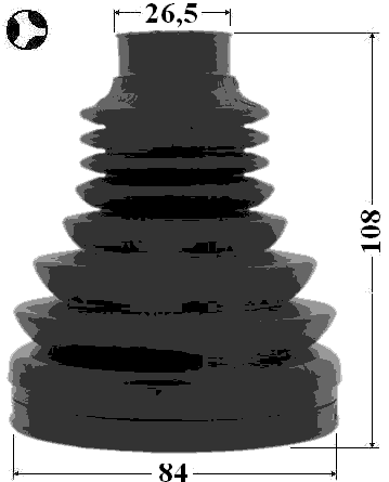 2315-TATT - BOOT INNER CV JOINT KIT 84X108X26.5
