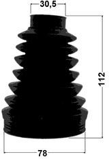 2315P-T5 - BOOT INNER CV JOINT KIT PVC 78X112X30.5