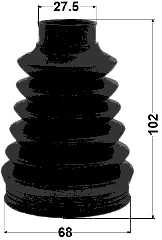2315P-TMT - BOOT INNER CV JOINT KIT PVC 68X102X27.5