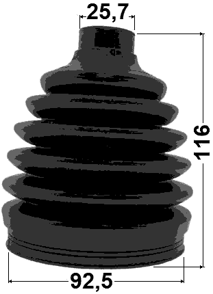 2317-EOS - BOOT OUTER CV JOINT KIT 92.5X116X25.7
