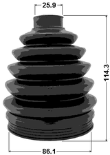 2317P-B6 - BOOT OUTER CV JOINT KIT PVC 86.1X114.3X25.9