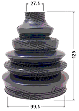2317P-T5 - BOOT OUTER CV JOINT KIT PVC 99.5X125X27.5