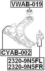 2320-9N5FL - FRONT LOWER BALL JOINT LEFT