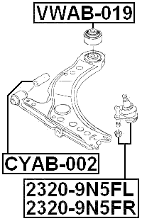 2320-9N5FR - FRONT LOWER BALL JOINT RIGHT