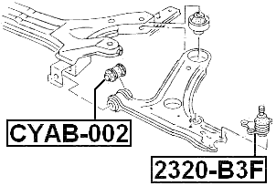 2320-B3F - BALL JOINT FRONT LOWER ARM