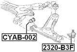 2320-B3F - BALL JOINT FRONT LOWER ARM