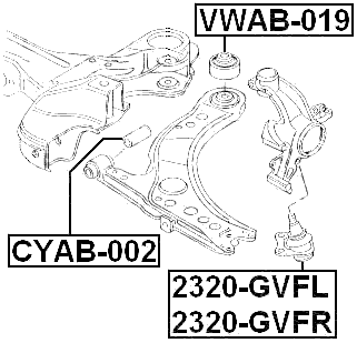 2320-GVFR - FRONT LOWER BALL JOINT RIGHT
