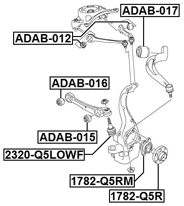 2320-Q5LOWF - BALL JOINT FRONT LOWER ARM