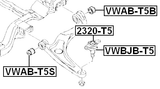 2320-T5 - BALL JOINT FRONT LOWER ARM