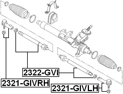 2321-GIVLH - STEERING TIE ROD END LEFT