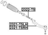 2321-T5LH - STEERING TIE ROD END LEFT
